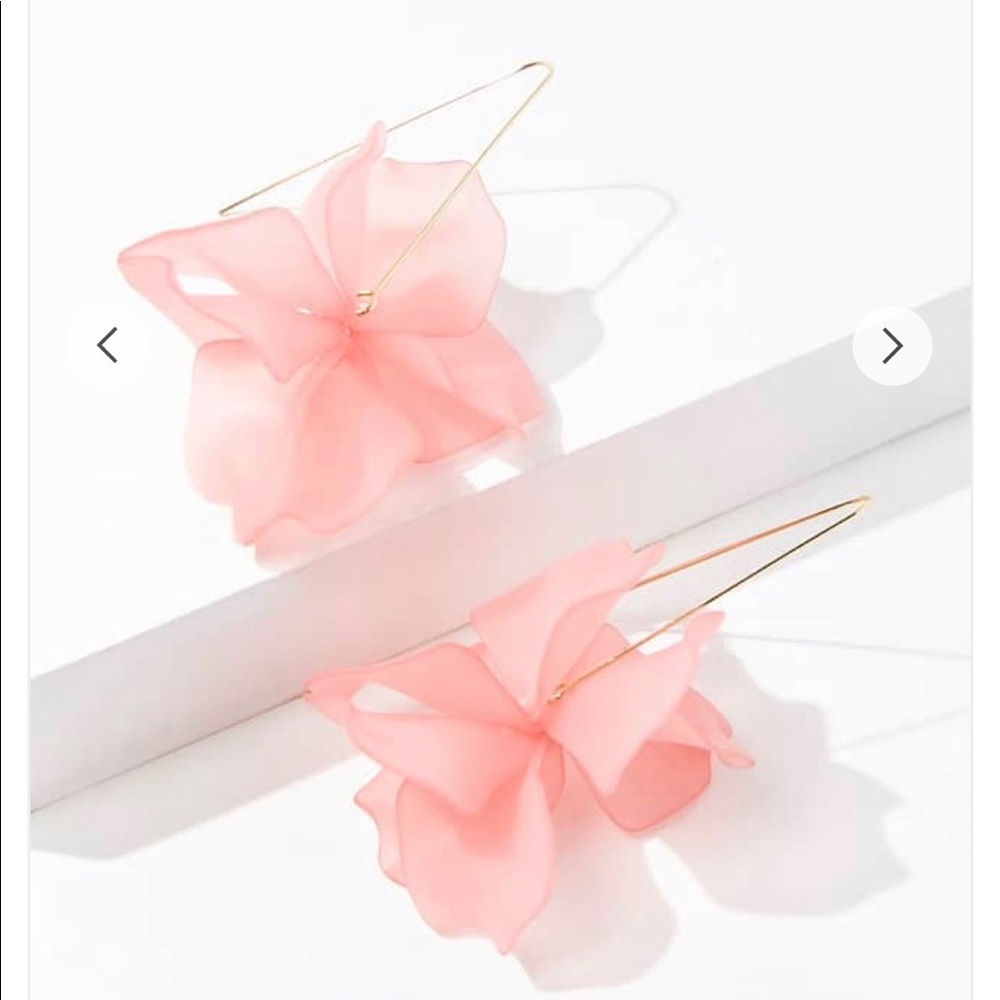 Pink drop earrings
